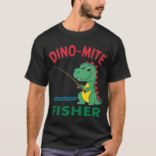 Camiseta Montagem de Pesca, Viagem de Pesca de Menino de Se