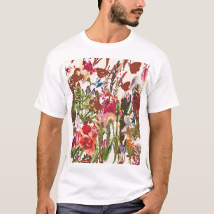 Camiseta Montagem de Vintagem de Plantas Acondicionadas