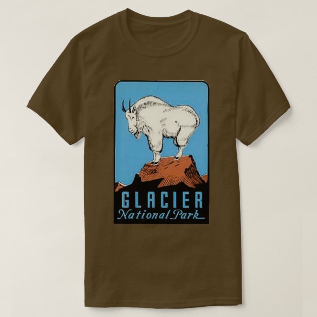 Camiseta Montagem Decal do Glacier National Park Montana (Frente do Design)