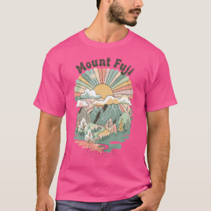 Camiseta Montagem Vintage Fuji Japão Montando Montanhas Cam