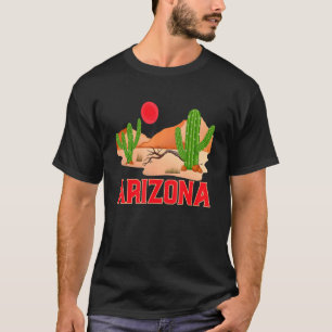 Camiseta Montagens da Arizona da Vintage Retro Homens do Ca