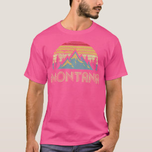 Camiseta Montagens da Imagem de Montana Retro em Acampament