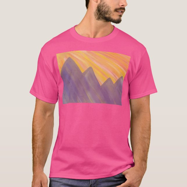 Camiseta Montagens de luz solar ativas (Frente)