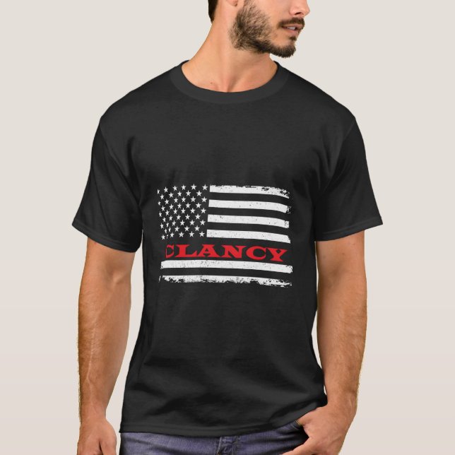 Camiseta Montana American Flag Clancy Usa Patriotic Souveni (Frente)