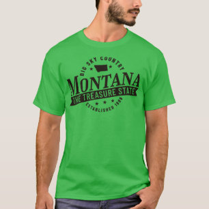 Camiseta Montana Big Sky Country The Treasure State Est 188
