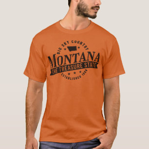 Camiseta Montana Big Sky Country The Treasure State Est 188