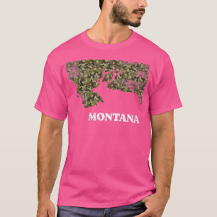 Camiseta Montana Elk Deer Hunting Camouflage Montana Hunter