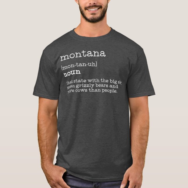 Camiseta Montana Funny Montana Definition Gift Men (Frente)