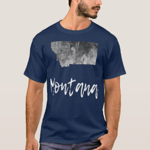 Camiseta Montana MT Map Grunge Vintage Graphic Home State M