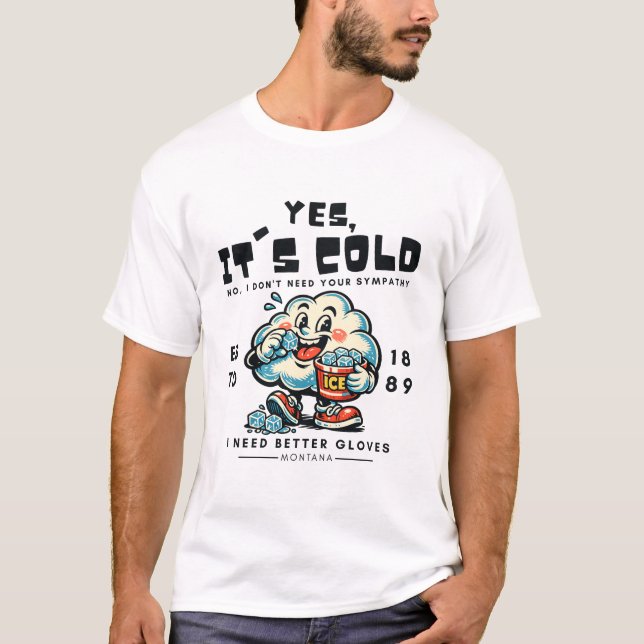 Camiseta Montana: sim, é frio (Frente)