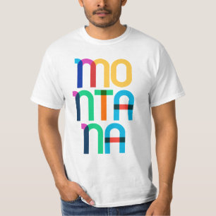 Camiseta Montana Vintage Retro Pop Art 80s Colorful Type