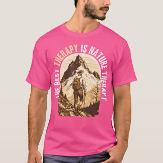 Camiseta Montanha A Melhor Terapia É A Natureza