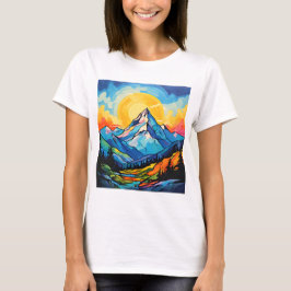 Camiseta Montanha azul