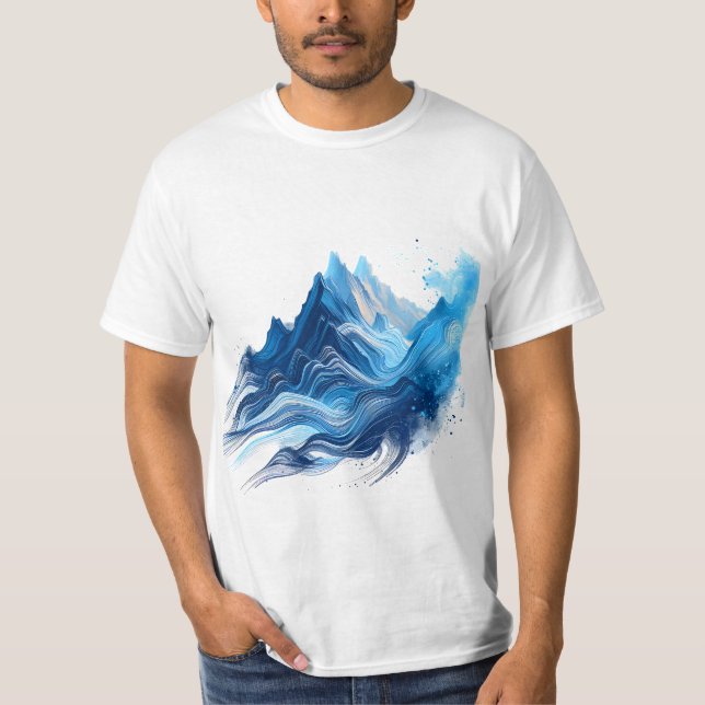 Camiseta Montanha azul (Frente)
