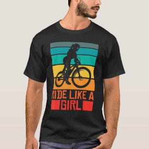Camiseta Montanha Bicicleta Como Uma Rapariga Mtb Mountainb