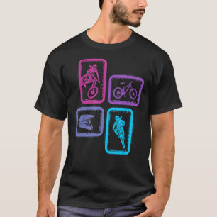 Camiseta Montanha Bike Vintage MTB Biking Women Miúdas Rapa