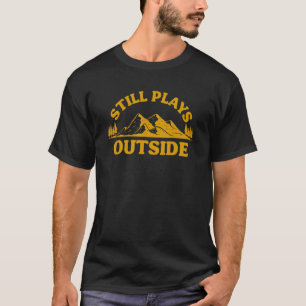 Camiseta Montanha Caminhando Ainda Joga Fora Da Cli De Mont