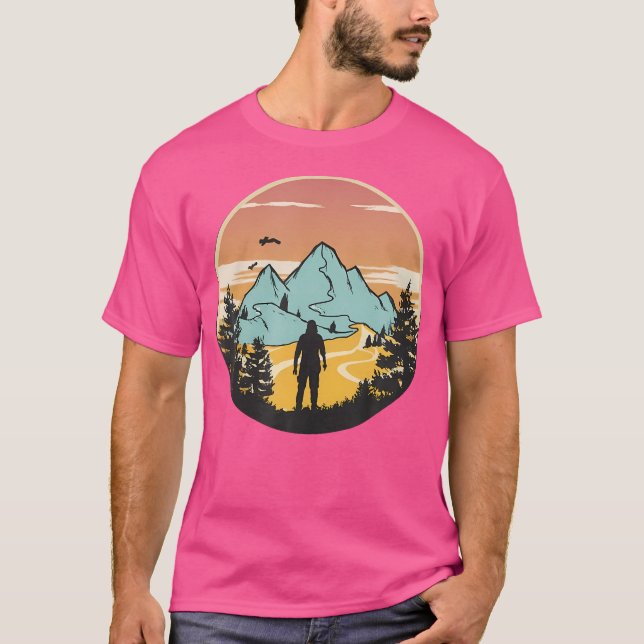 Camiseta Montanha Caminhando pelo Exterior (Frente)