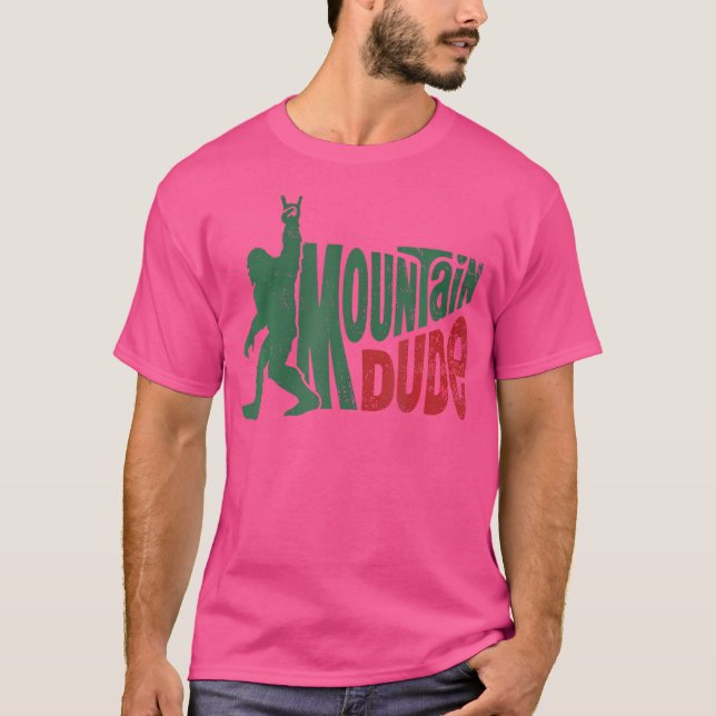 Camiseta Montanha Cara Engraçado Pé-Grande Pé-Grande Pé-Pé- (Frente)