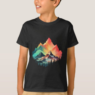 Camiseta Montanha Colorida Montanhismo ao Ar Livre Natureza