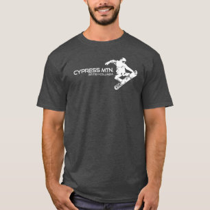 Camiseta Montanha Cypress Columbia Britânica Snowboarder