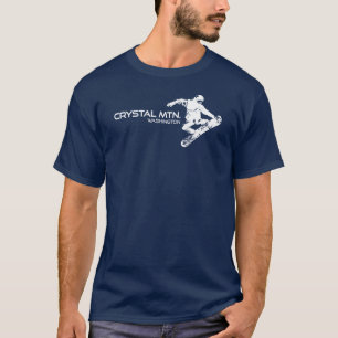 Camiseta Montanha de Cristal Snowboarder de Washington
