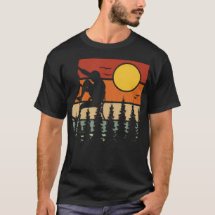 Camiseta Montanha de Escalada de Rocha Vintage