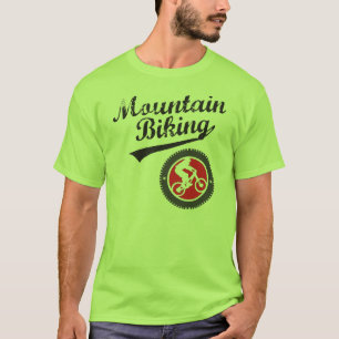 Camiseta Montanha de MTB que Biking o gráfico retro, o