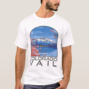 Camiseta Montanha de Neve Vail Colorado Férias de Inverno E
