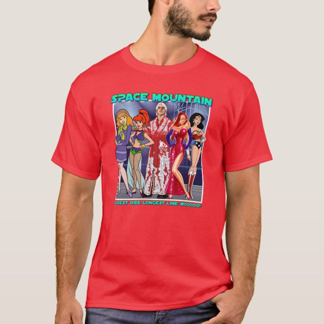 Camiseta Montanha do Espaço de Recriação Retroativa (Frente)