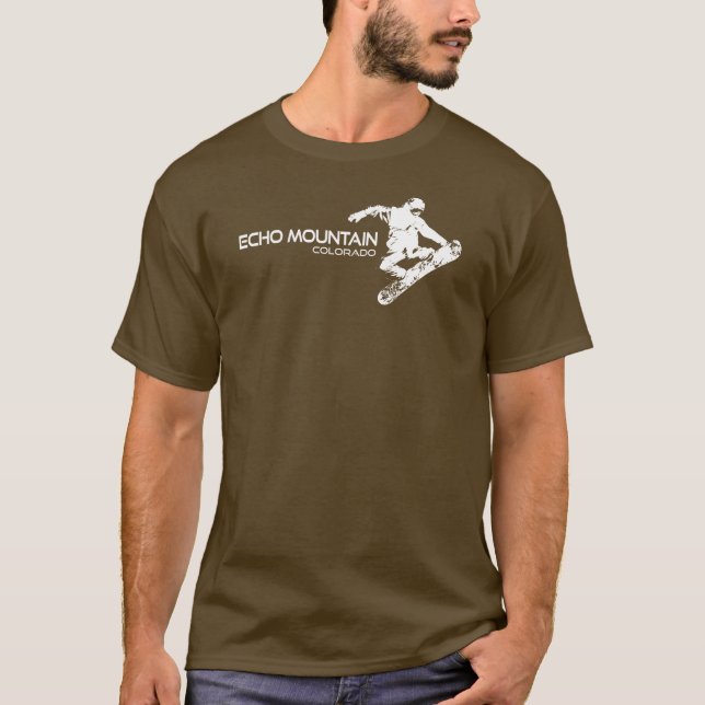 Camiseta Montanha Echo Snowboarder Colorado (Frente)