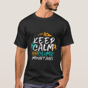 Camiseta Montanha Engraçada Subindo para Esportes Exterior