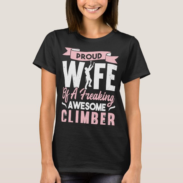Camiseta Montanha Escalada Escalada Escalada Esposa 1 (Frente)