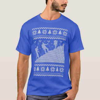 Camiseta Montanha Hiker Feia Natal Paguando Xmas Neve Hik
