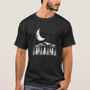 Camiseta Montanha Hiker Forest Trecent Moon Nature H
