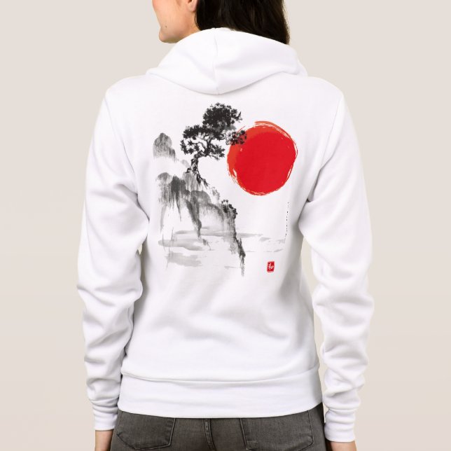 Camiseta Montanha Lava-Tinta Japonesa e Sun Hoodie (Verso)