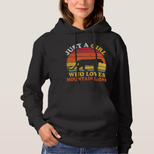 Camiseta Montanha Lion Vintage Apenas Uma Menina Que Ama Mo