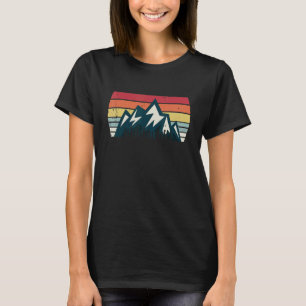 Camiseta Montanha Montanheira De Pé-Sol Retro Hike Vintage 