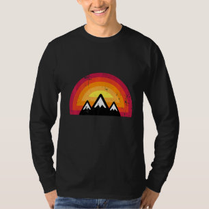 Camiseta Montanha Montanheira De Pé-Sol, Retro Hike Vintage