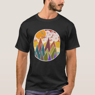 Camiseta Montanha Natureza Leva Abstrato Hikers Campi