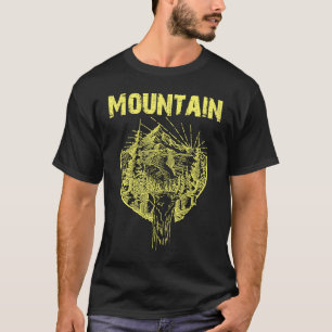 Camiseta Montanha Para Homens E Mulheres Gráfico Da Naturez