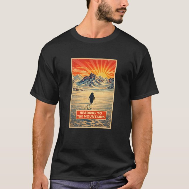 camiseta montanha pinguim  (Frente)