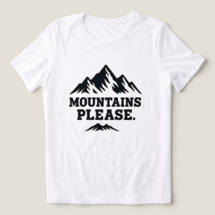 Camiseta Montanha, por favor   Presente para a Família