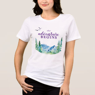 Camiseta Montanha que rochosa a aventura começa