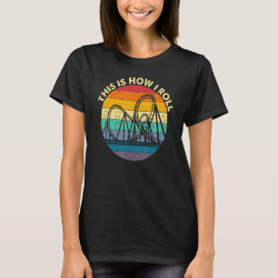 Camiseta Montanha-russa retrô vintage Parque de diversões