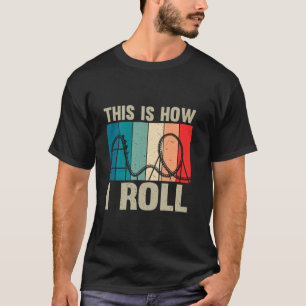 Camiseta Montanha-russa Vintage Juventude Homens Mulheres C