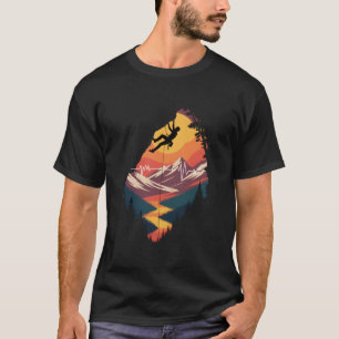 Camiseta Montanha Subindo Dia Pedra Escalada Homens