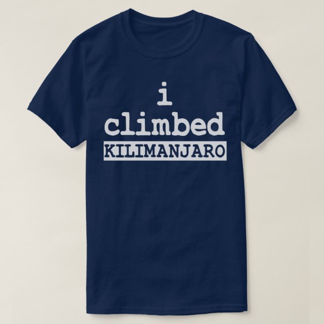 Camiseta Montanha Subindo Kilimanjaro (Frente do Design)