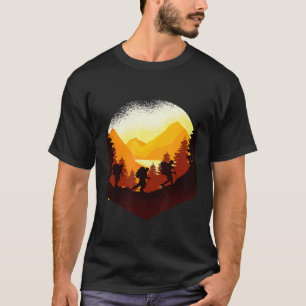 Camiseta Montanha Subindo Natureza Fora de Homens Mulheres