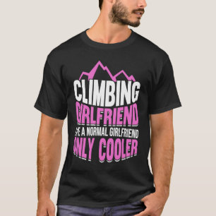 Camiseta Montanha Subindo Pedra Escalada Namorada